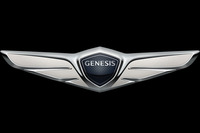 ジェネシスブランドのエンブレム。現在売られているヒュンダイの高級セダン「ヒュンダイ・ジェネシス」のエンブレムを洗練させたという。