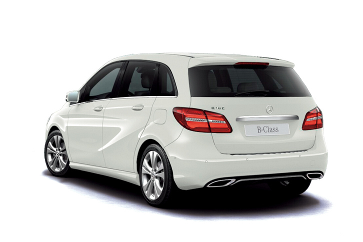 「B180」のリアビュー。