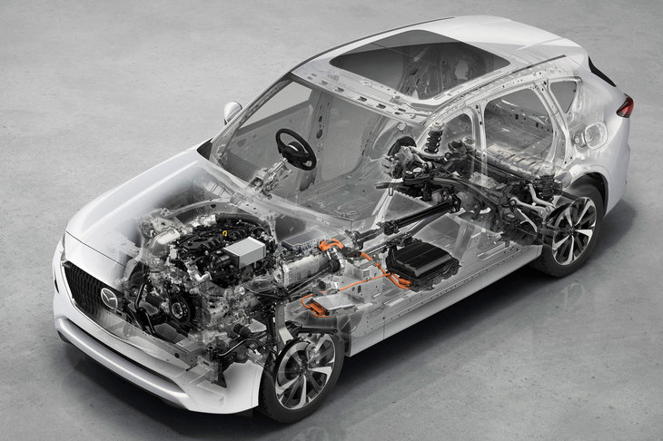 マツダが発売予定の新型SUV「CX-60」も、リアサスペンションは5リンク式である。