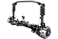 フリクションコントロール機構付きのダンパーが採用された「アルト ワークス」のフロントサスペンション。