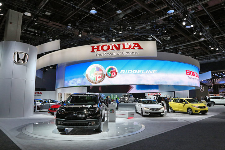 ホンダブースの様子。