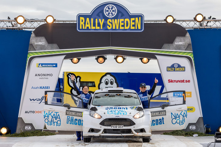 こちらはMスポーツから「フォード・フィエスタR5」をレンタルして参戦した松野竹己／竹下紀子組。WRC参戦は2004年のラリージャパン以来だが、モンゴルでのラリーレイドには毎年参戦している。