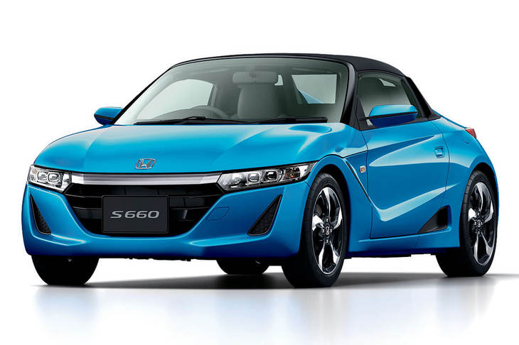 「ホンダS660」（ノーマル車）のフロントビュー。（写真＝本田技研工業）