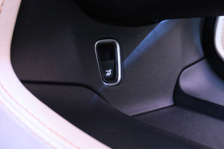 アストンマーティンDBX（テールゲートの開閉スイッチ）