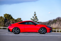 新型「プレリュード」のボディーサイズは全長×全幅×全高＝4520×1880×1355mmで、ホイールベースは2605mm。流麗なクーペフィルムは、大空を自由にどこまでも飛べるグライダーが発想の起点になったという。