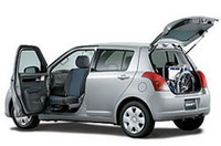 
	上が「アルト」、下が「スイフト」の「回転スライドシート車」
	 