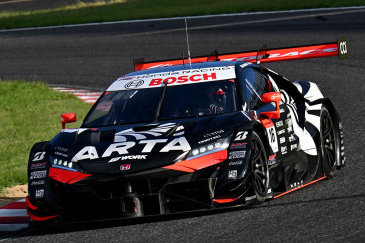 GT500クラスで勝利した、福住仁嶺／大津弘樹組のNo.16 ARTA MUGEN NSX-GT。（写真提供 GTA）