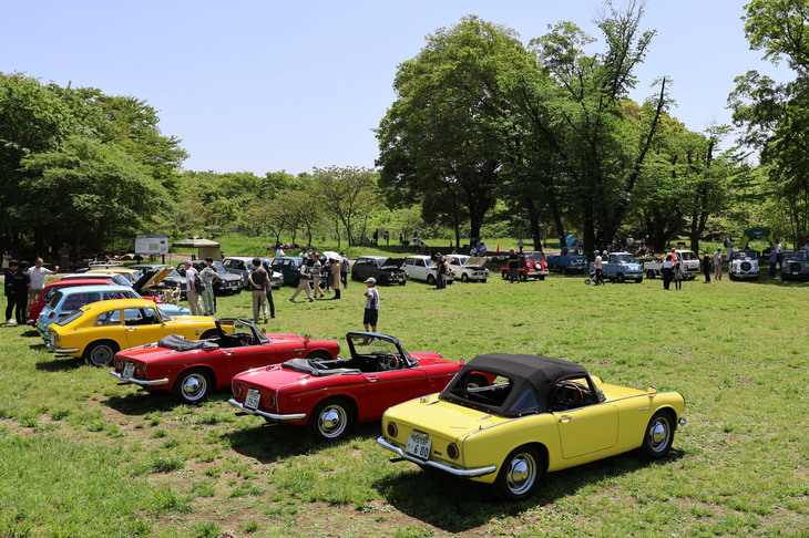 手前から「Sシリーズ」、そして「Nシリーズ」と、主として1960年代のモデルが並んだ一角。