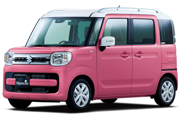 現行型「スズキ・スペーシア」は2017年末にデビュー。2018年は販売ランキング2位だったが、2019年は「タント」に抜かれてしまった。