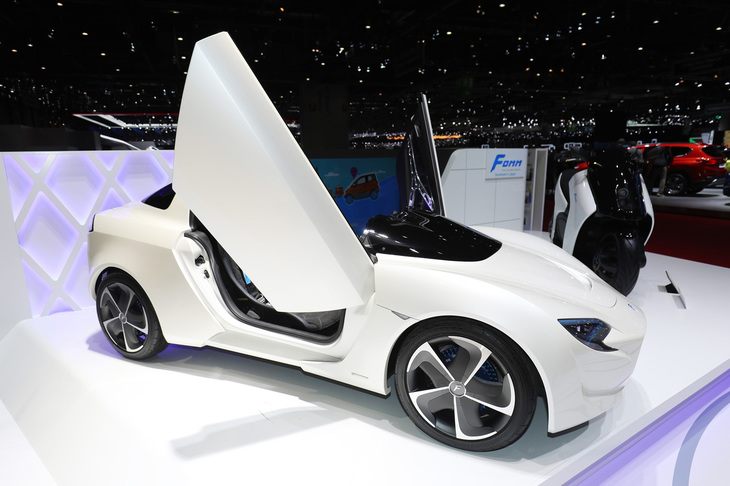 2018年のジュネーブモーターショーにおけるFOMMの出展ブース。