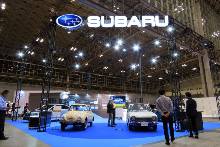 「オートモビル カウンシル2017」のスバルブースの様子。
