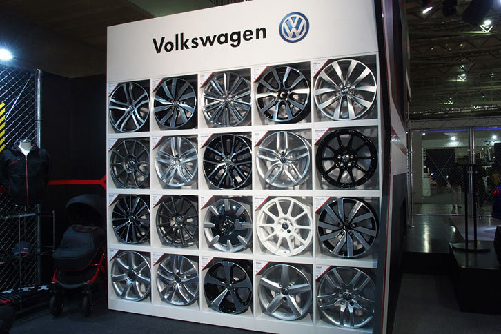 フォルクスワーゲンブースの様子。