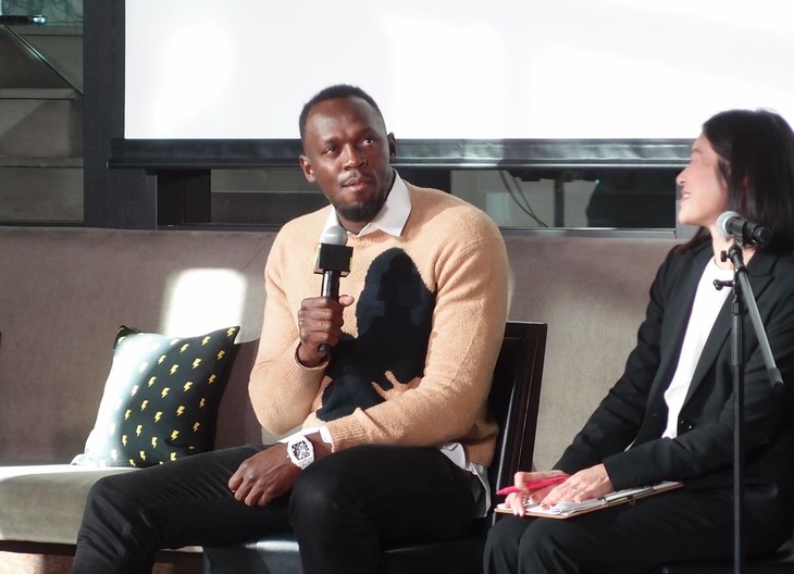 ウサイン・ボルト氏は、2020年の東京オリンピックにも言及。「観客としてオリンピックを見るのは初めて。違った視点でこの大会に接するのは楽しみです」などとコメントした。