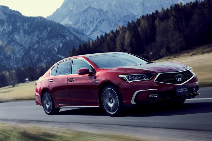 ホンダのフラッグシップセダン「レジェンド」。海外では、プレミアムブランドであるアキュラのモデルとして、「アキュラRLX」の名で販売されている。