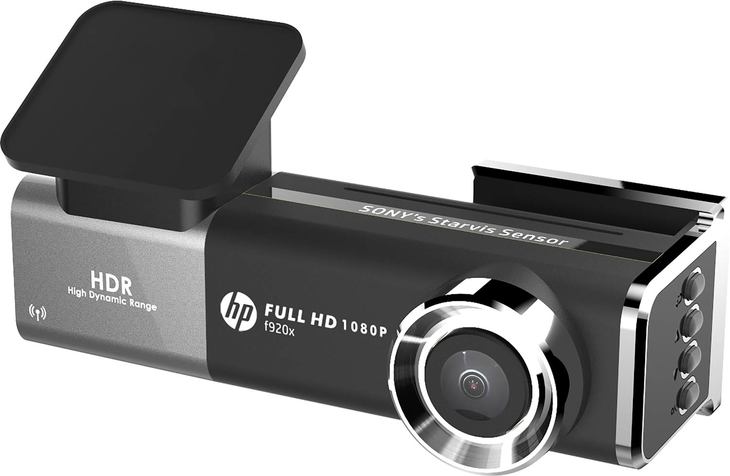 直線的でシンプルな本体デザインと、レンズ周囲にめっきタイプのアクセントを施してクオリティーを高めたhpのドライブレコーダーf920x kit。キットに含まれるリアカメラRC5も200万画素の高解像度を誇る。GPS機能を内蔵して運転支援機能を高めているのもうれしいポイントだ。
	オープン価格（市場想定価格：2万7800円）