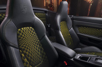 18Wayスポーツシートプラスとドアのセンターパネル、グローブボックスの内側、リバーシブルトランクマットにもパシャ模様が施されている。