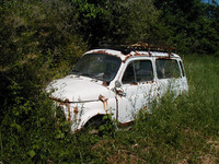 「フィアット500」は、戦後最もポピュラーな大衆車だったことから、部品取りに供されたと思われる個体が多い。（写真は姉妹車であるアウトビアンキ版）