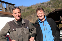 創業35年、兄のエルヴィンさん（写真左）と、米国でスキーインストラクター経験もあるという、弟のベルンハルトさん（写真右）。