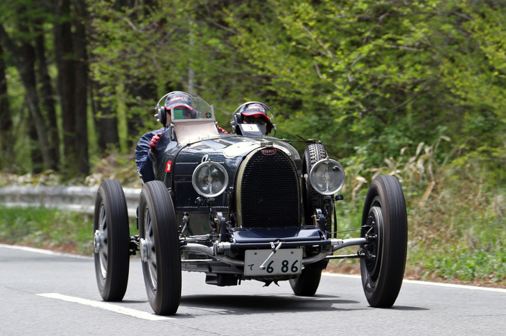 今回のエントリー車両のなかで最も古かった1927年式「ブガッティT35B」。
