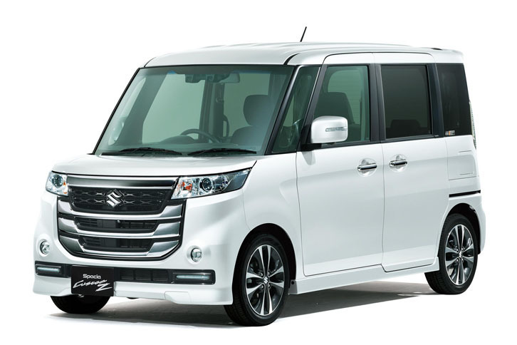 「スペーシア カスタムZ」。ボディーカラーはクリスタルホワイトパール。