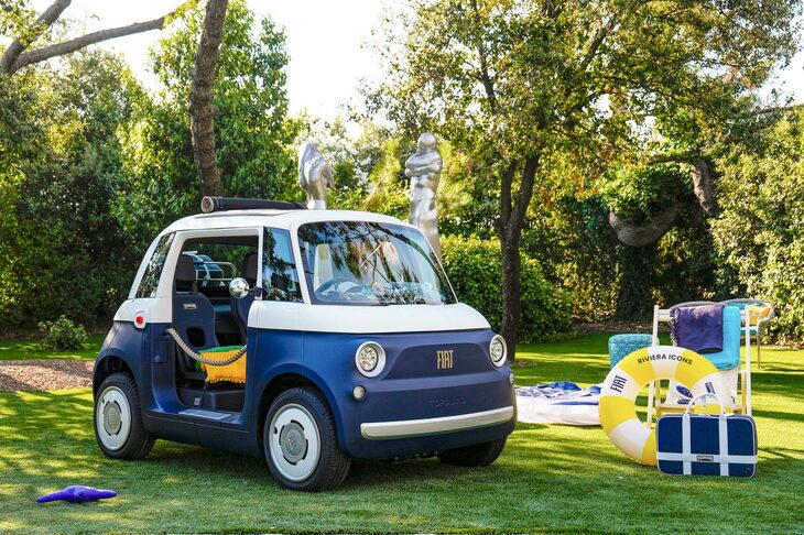 「フィアット・トポリーノ」。これは水着ブランドとのコラボレーションで2025年夏に追加された新仕様「ヴィルブルカン」。
