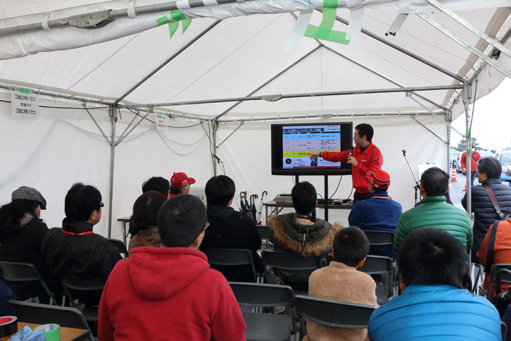 オーテックジャパンの技術を紹介したブース。「A30」の開発秘話など、開発者によるトークショーも実施された。