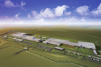 メキシコのサマランカ市に建設中の新工場の完成予想図。稼働は2013年度内の予定。