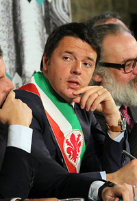 2014年1月、当時フィレンツェ市長だったマッテオ・レンツィ氏。
    