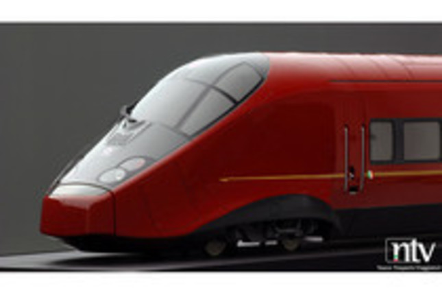 NTV使用車両のスケールモデル。