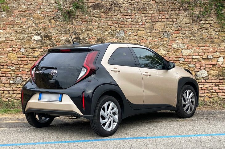 同じく「トヨタ・アイゴX」だが、黒い箇所はこのように汚れが目立つ。