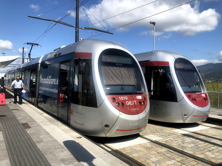 【写真8】フィレンツェ地下鉄。空港駅にて。