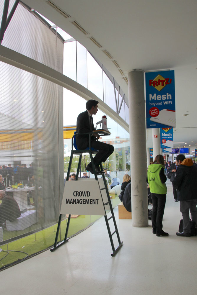 Cloudマネジメントならぬ、Crowd（混雑）マネジメント。こじゃれたジョークだ。