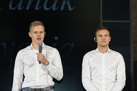 サプライズゲストとして登場したタナック／ヤルヴェオヤ組。タナックは昨年に続いてWRCのドライバー・オブ・ザ・イヤーを受賞するなど、今最も勢いのあるドライバーだ。