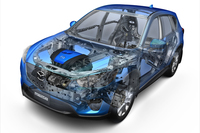 2012年2月に登場した「CX-5」。クリーンディーゼルエンジンが話題となったが、ボディーやサスペンションなども従来のマツダ車から一新されていた。