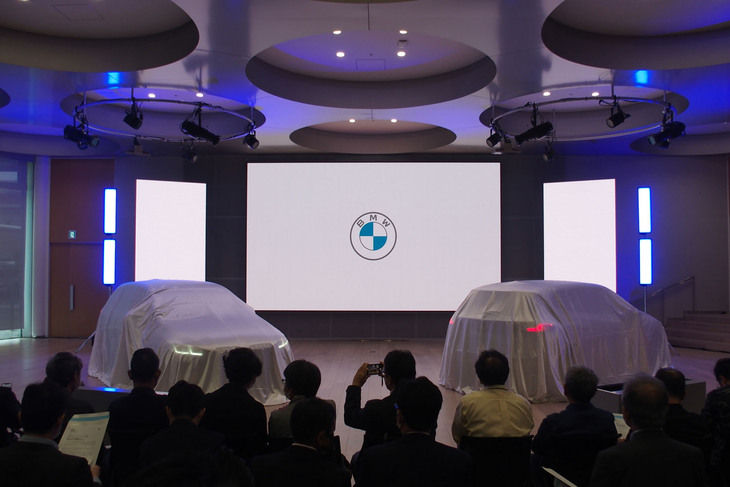 東京・お台場で行われた「BMW 2シリーズ アクティブツアラー」発表会の様子。