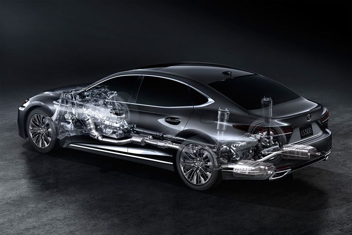 レクサスLS500（透視図）