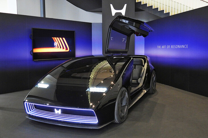 2024年の「CES」で発表された「ホンダ0サルーン」。ホンダ0シリーズのフラッグシップを示唆したモデルだ。