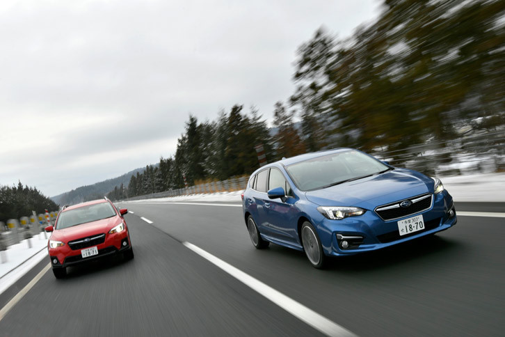 車種によって4種類のAWDシステムを使い分けるスバル。「インプレッサ」「XV」には、燃費と安定性を重視した電子制御AWDシステム「アクティブトルクスプリットAWD」が採用されている。