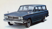 1963年「プリンス・グロリア6ワゴン」。エンジンは2リッター直6 SOHCで、商用車にもかかわらずセダンの下位グレードに設定されていた1.9リッター直4 OHVはなぜか用意されなかった。
