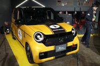 東京オートサロンに出展された「N-ONEカフェレーサーコンセプト」は、実は開発中の新型「N-ONE」をベースとしたコンセプトモデルだったという。（写真＝大音安弘）