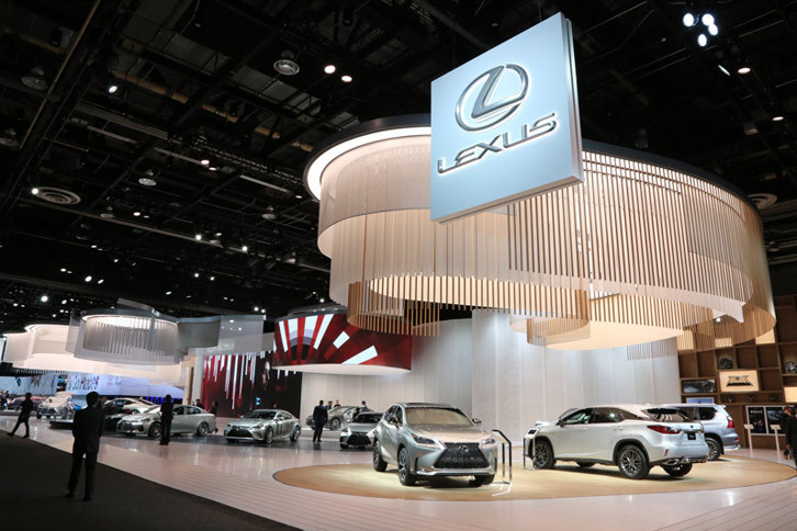 レクサスブースの様子。