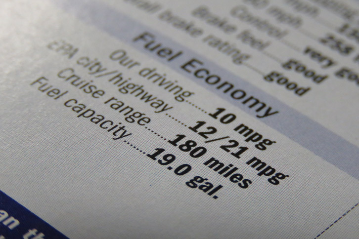 S氏にいただいた書籍で発見した、初代「バイパー」の燃費がこちら。カタログ値がアテにならないのは世界共通？