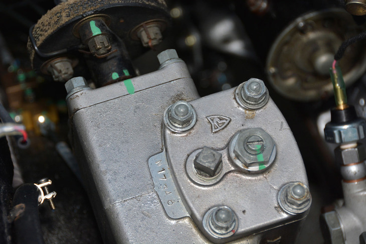 あちこちの部品に、プリンスを意味する「P」のマークが入っており、プリンス自動車の“誇り”を感じさせる。