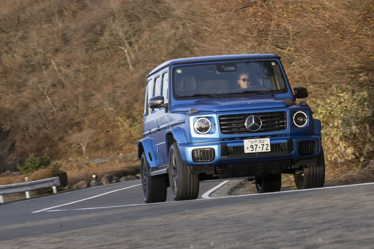 【メルセデス・ベンツG580 with EQテクノロジー エディション1のスペック】
	ボディーサイズ：全長×全幅×全高＝4730×1985×1990mm／ホイールベース：2890mm／車重：3120kg／駆動方式：4WD／フロントモーター：交流同期電動機×2／リアモーター：交流同期電動機×2／フロントモーター最高出力：147PS（108kW）/3542-1万0328rpm＜1基あたり＞／フロントモーター最大トルク：291N・m（29.7kgf・m）/111-3542rpm＜1基あたり＞／リアモーター最高出力：147PS（108kW）/3542-1万0328rpm＜1基あたり＞／リアモーター最大トルク：291N・m（29.7kgf・m）/111-3542rpm＜1基あたり＞／システム最高出力：587PS（432kW）／システム最大トルク：1164N・m（118.7kgf・m）／タイヤ：（前）275/50R20 113V XL／（後）275/50R20 113V XL（ファルケン・アゼニスFK520）／交流電力量消費率：262Wh/km（WLTCモード）／一充電走行距離：530km（WLTCモード）／価格：2635万円
	
	【取材時の燃費データ】
	テスト距離：238.0km（市街地1：高速道路7：山岳路2）／消費電力量：--kWh／参考電力消費率：380Wh/km（約2.6km/kWh。車載電費計計測値）