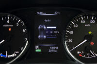 メーター内の液晶ディスプレイでは、「プロパイロット」の作動状態に加え、4WD機構の駆動力配分、燃費情報なども確認できる。