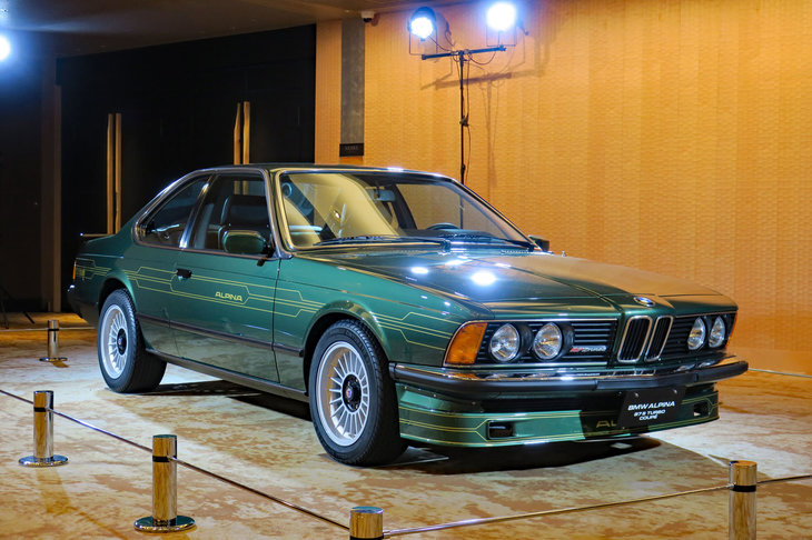 会場には1982年に30台限定で販売された「BMWアルピナB7Sターボクーペ」も展示されていた。