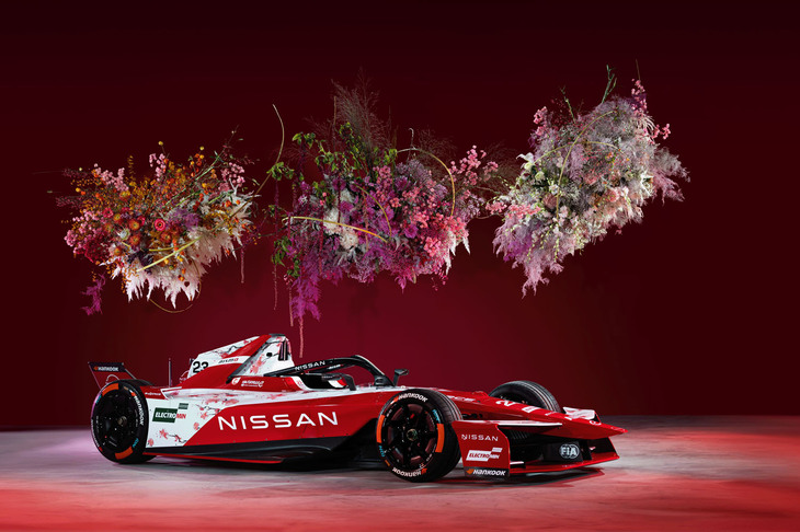 「ABB FIAフォーミュラE世界選手権」に参戦する日産のフォーミュラEマシン。