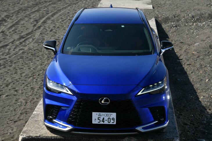 メッシュパターンのサイドグリルやバンパー下部のシルバーのあしらいが“Fスポーツ”ならではの特徴だ。