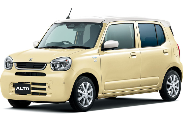 「シフォンアイボリーメタリック」とソフトベージュルーフのツートンカラー。