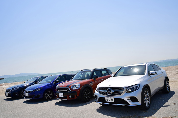 今回はコンパクトカーにワゴン、SUVやセダンといった、スタイルや価格も違うディーゼル車4台に試乗した。